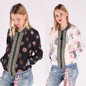 Desigual ‘Chaq My Way’ Reversible Black & White Bomber Jacket XS